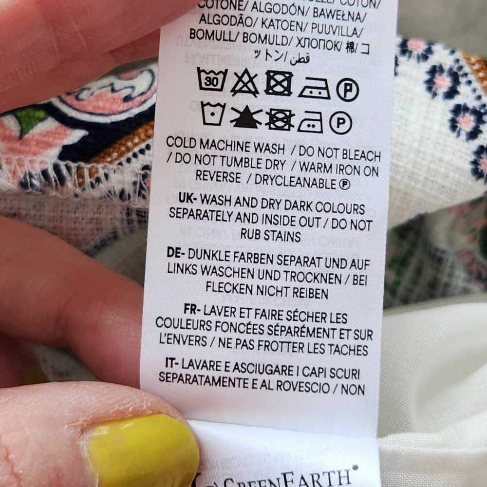 Boden Floral Patchwork Midi Pencil Skirt Floral Nature Boho Coquette Pretty Cute - Picture 8 of 10